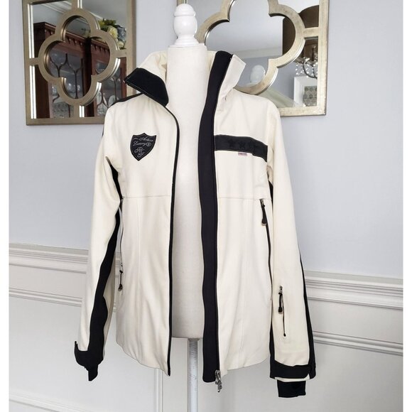 Bogner Fire + Ice Womens Ski Snowboard Jacket White Black Thinsulate Waterproof - Picture 3 of 15